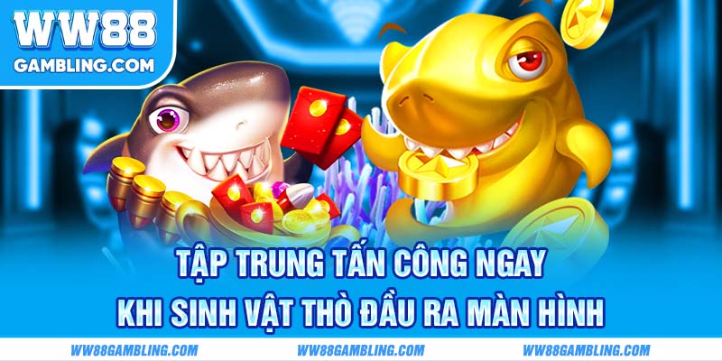 Tập trung tấn công ngay khi sinh vật thò đầu ra màn hình